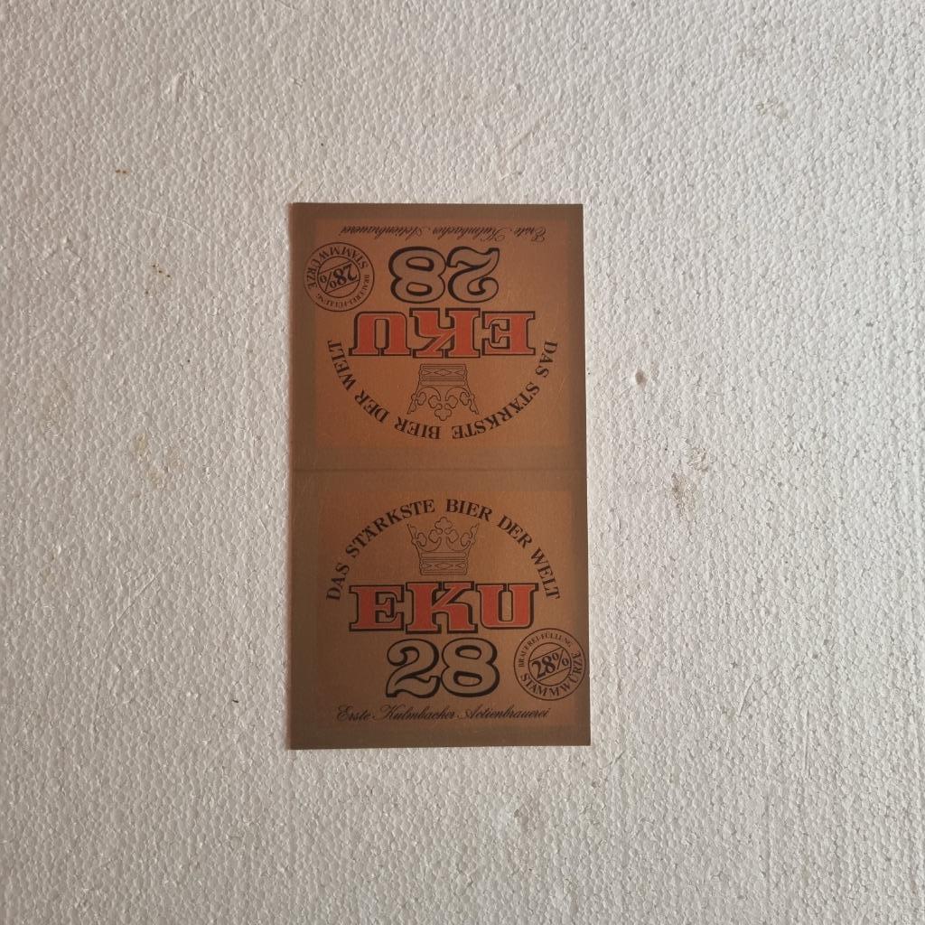 Publicité de table EKU 28 (modèle 2), Enlèvement ou Envoi, Utilisé, Panneau, Plaque ou Plaquette publicitaire, Autres marques