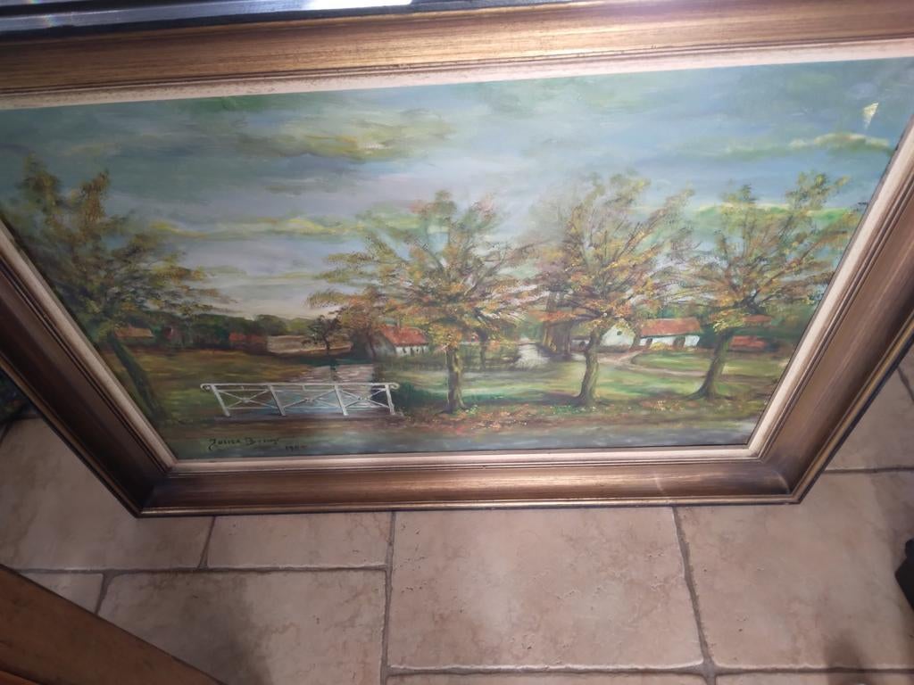 Schilderij op doek 1m19 op 89 cm, Antiek en Kunst, Ophalen