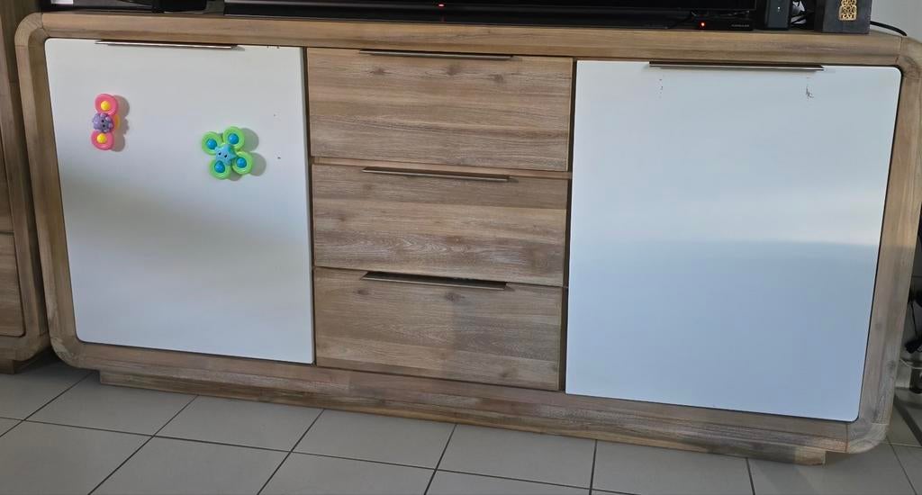 ⚠️⚠️Armoire et buffet acacia macif marque HABUFA ⚠️⚠️, Maison & Meubles, Enlèvement, Comme neuf