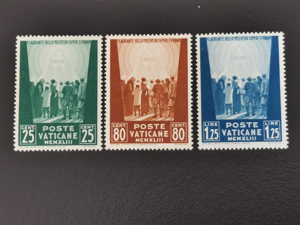 Cité du Vatican 1943 - aide aux victimes de guerre, MCMXLIII, Enlèvement ou Envoi, Non oblitéré
