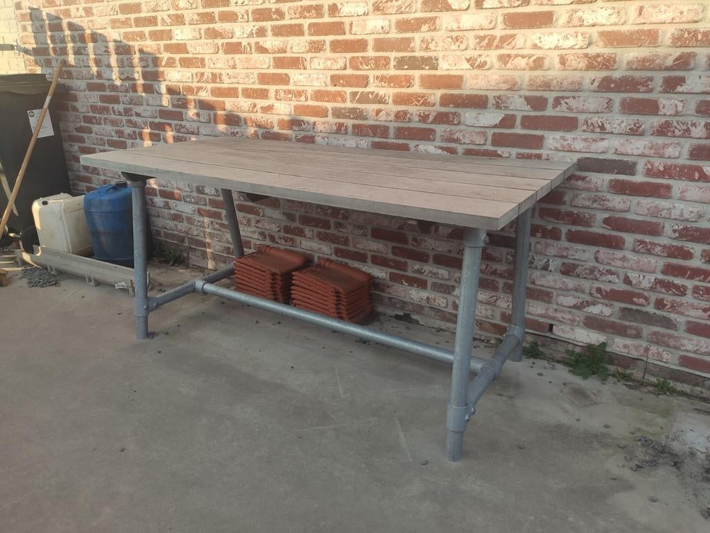 Massieve Padouk tuintafel, Tuin en Terras, Tuintafels, Ophalen
