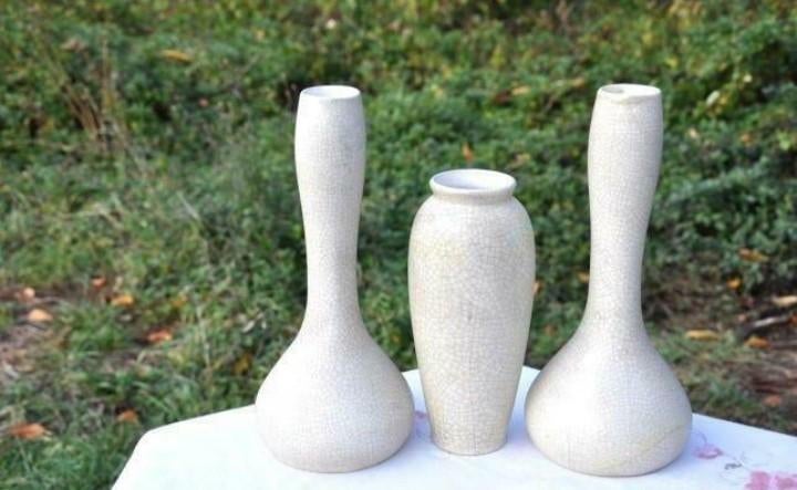 § trilogie de vases art déco faience craquelée, Enlèvement ou Envoi