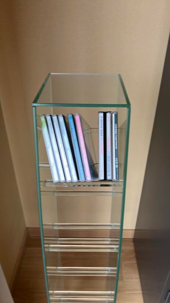 Cd- Dvd houder, Huis en Inrichting, Ophalen, 75 tot 150 discs, Cd's of Dvd's, Glas