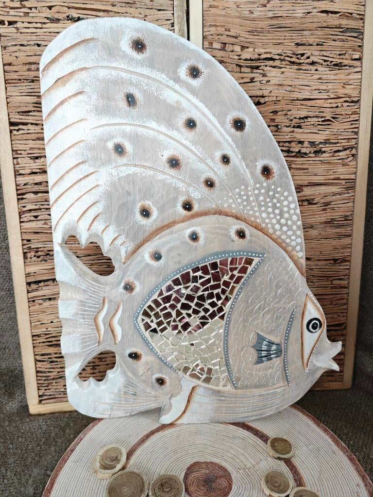 Panneau Bois décoratif Poisson Mosaïques Miroirs, Maison & Meubles, Accessoires pour la Maison | Autre, Neuf, Enlèvement ou Envoi