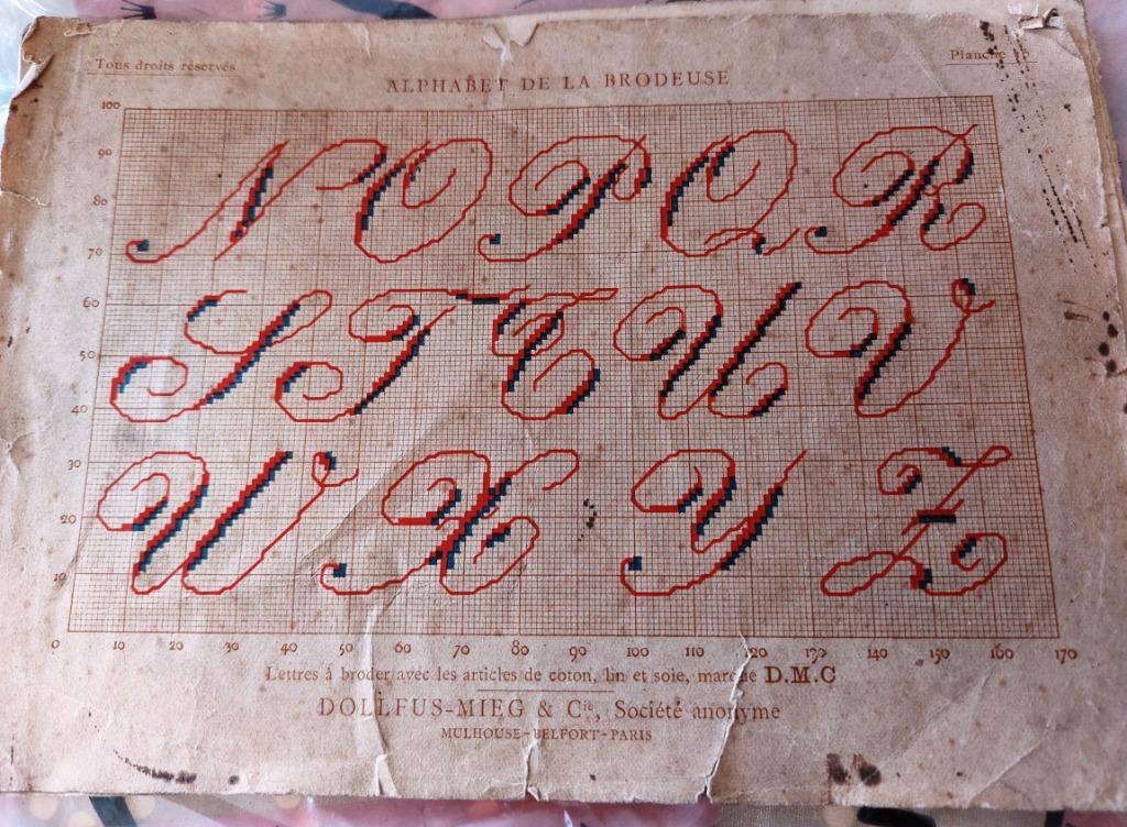 Alphabet de la brodeuse  DMC  vintage, Enlèvement, Utilisé, Pièce ou Accessoires