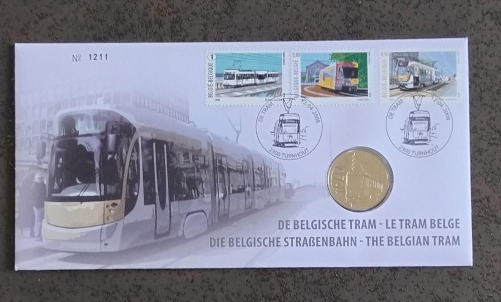Année 2008 : 3772-3774 - Numisletter : Le tram Belge, Postzegels en Munten, Ophalen of Verzenden
