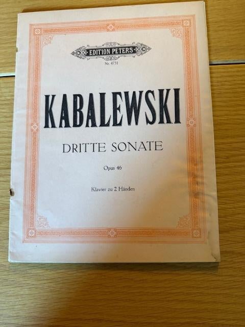 Kabalevski – Dritte Sonate, Op. 46, Gebruikt, Klassiek, Ophalen of Verzenden, Artiest of Componist