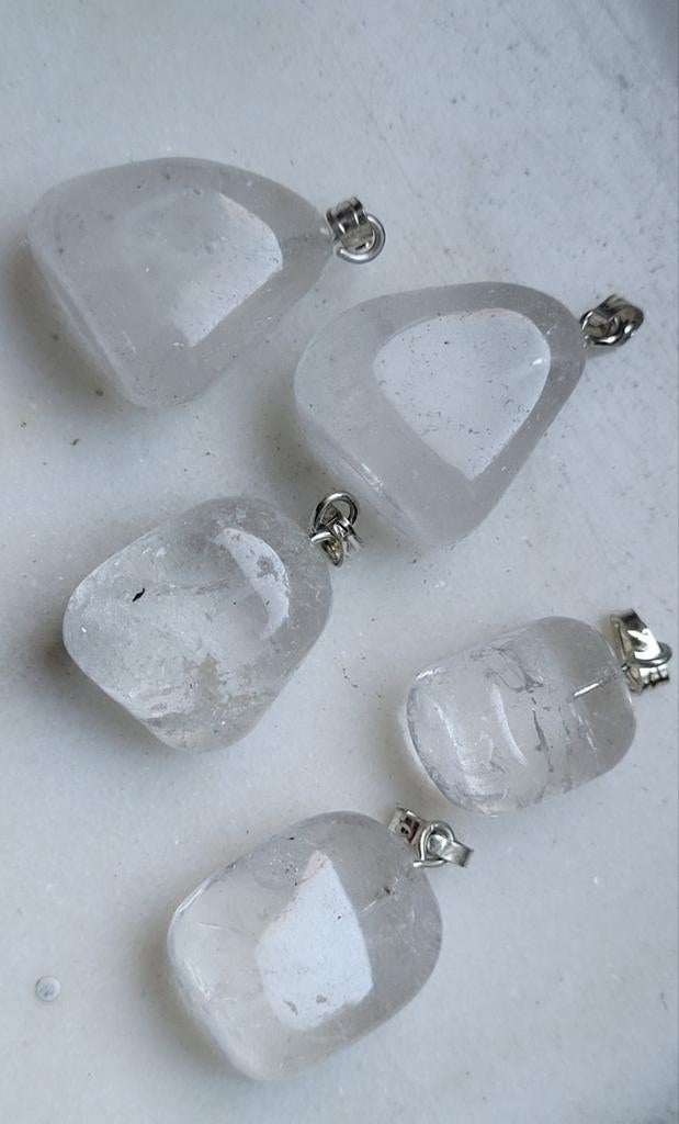 Pendentifs en cristal de roche 5 pièces, Bijoux, Sacs & Beauté, Pendentifs, Neuf, Pierre ou Minéral, Blanc, Autres représentations