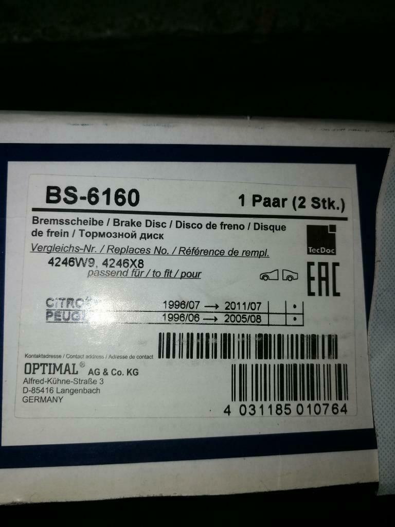 PEUGEOT CITROEN SET REMSCHIJVEN VOOR, Ophalen of Verzenden, Citroën