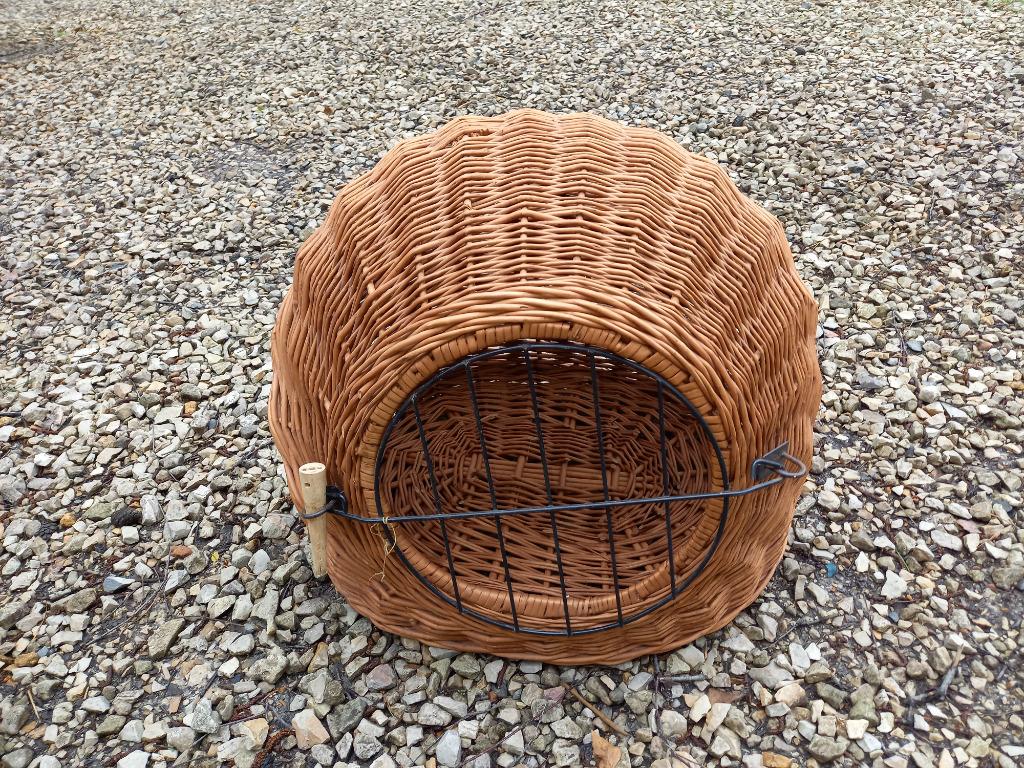Cage de transport chat en osier, Animaux & Accessoires, Enlèvement ou Envoi, Utilisé