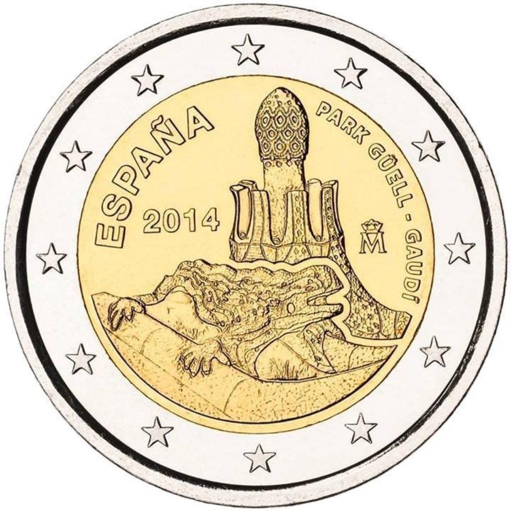 2 EUROS COMMEMORATION ESPAGNE 2014, Enlèvement, Espagne, 2 euros, Monnaie en vrac