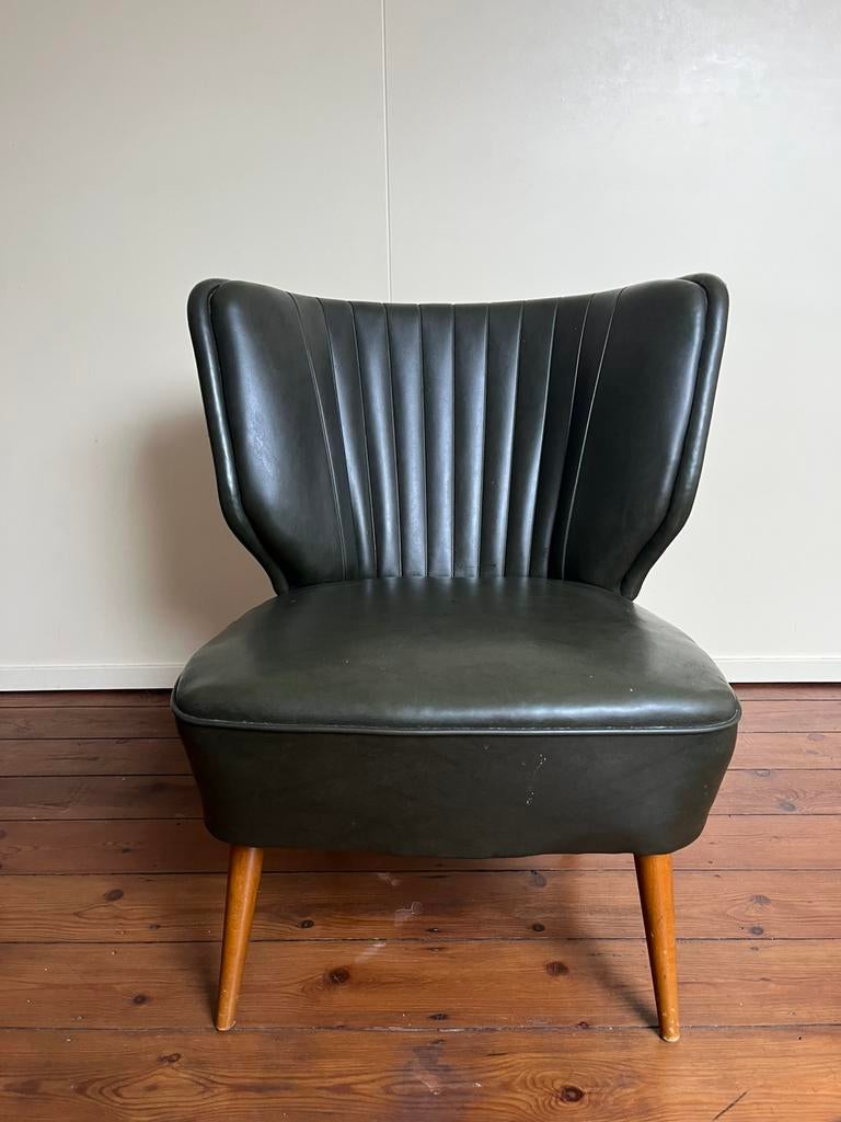 Fauteuil vintage expo 58, Huis en Inrichting, Ophalen, Minder dan 75 cm, Vintage, Zo goed als nieuw