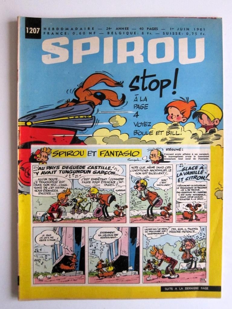 Hebdo Spirou 1207 + mini-récit n°64 (1961), Livres, Enlèvement ou Envoi, Une BD, Comme neuf, Collectif