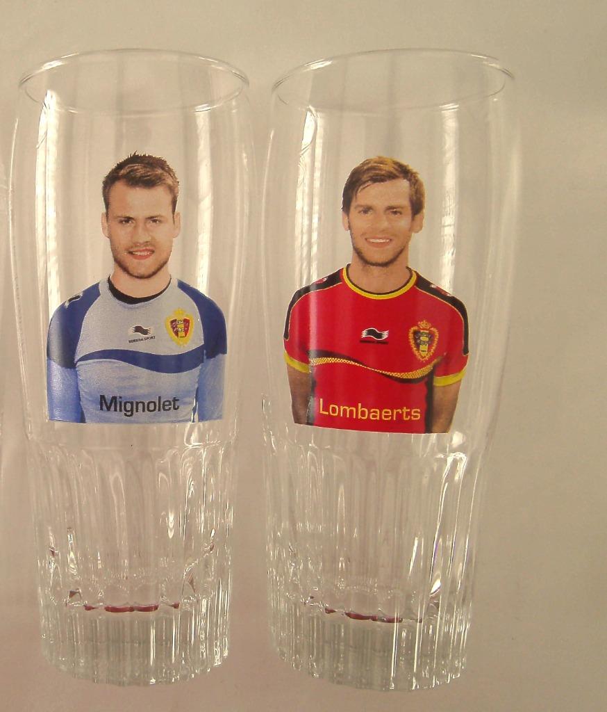 2 „JUPILER” Foot Lombaerts/ Mignolet brillen NIEUW, Ophalen of Verzenden, Nieuw, Bierglas