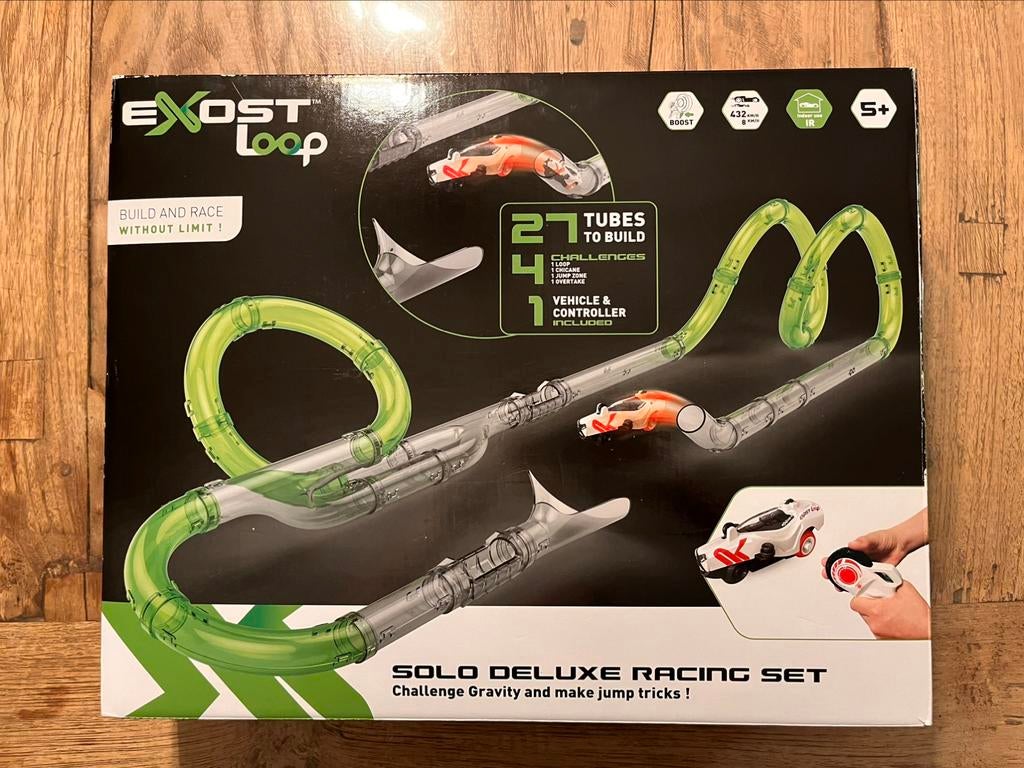 Exost Loop Solo Deluxe Racing Set, Racebaan, Zo goed als nieuw, Elektrisch, Met looping