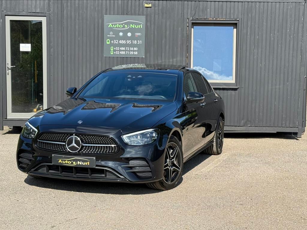 Mercedes-benz E300d amg hybride 2020 full option!, Automaat, 4 deurs, Zwart, Leder