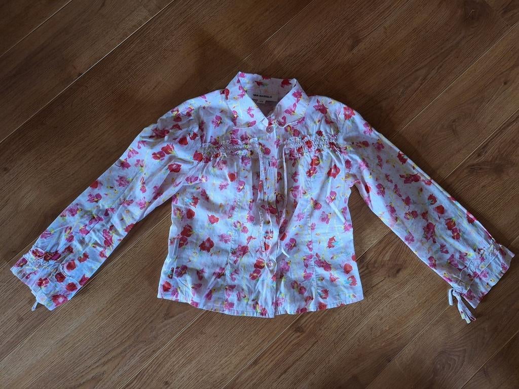 Van Hassels gebloemd hemd 128, Enlèvement ou Envoi, Chemise ou Chemisier, VAN HASSELS., Utilisé