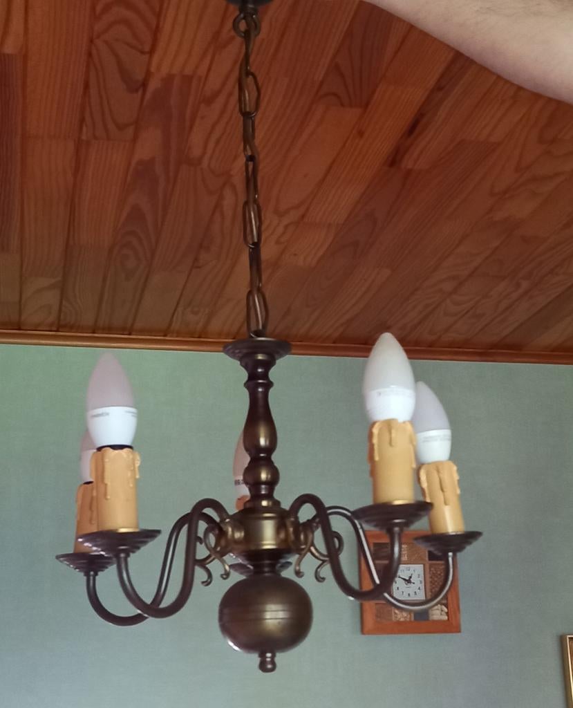Luminaire en laiton avc bougies lampes, Enlèvement