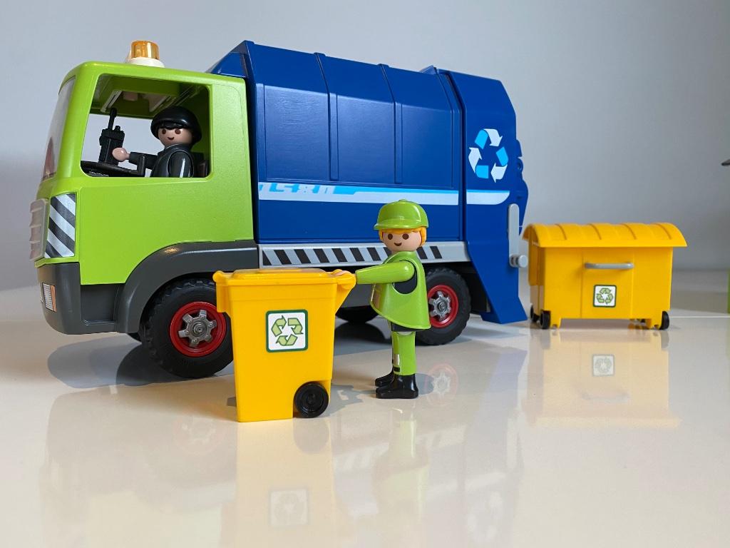 Playmobil vuilniswagen, Ophalen, Gebruikt, Complete set