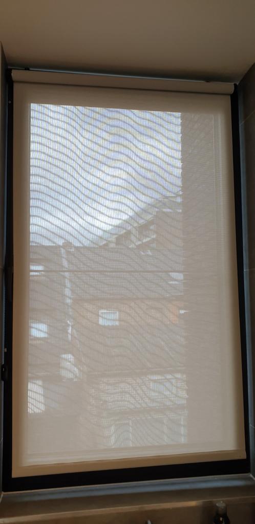 Rolgordijn Heytens  gebroken wit, Ophalen, Wit, Nieuw, 150 tot 200 cm