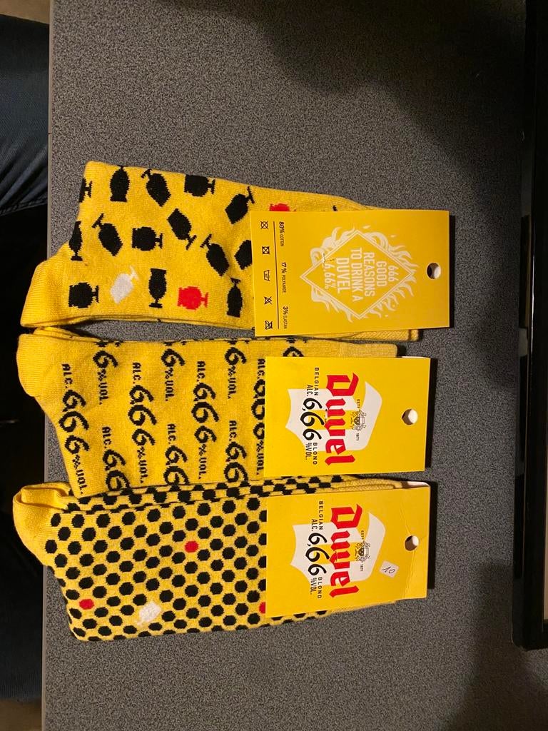 Duvel 666 kousen 3 paar (nieuw), Hobby en Vrije tijd, Ophalen of Verzenden, Zo goed als nieuw