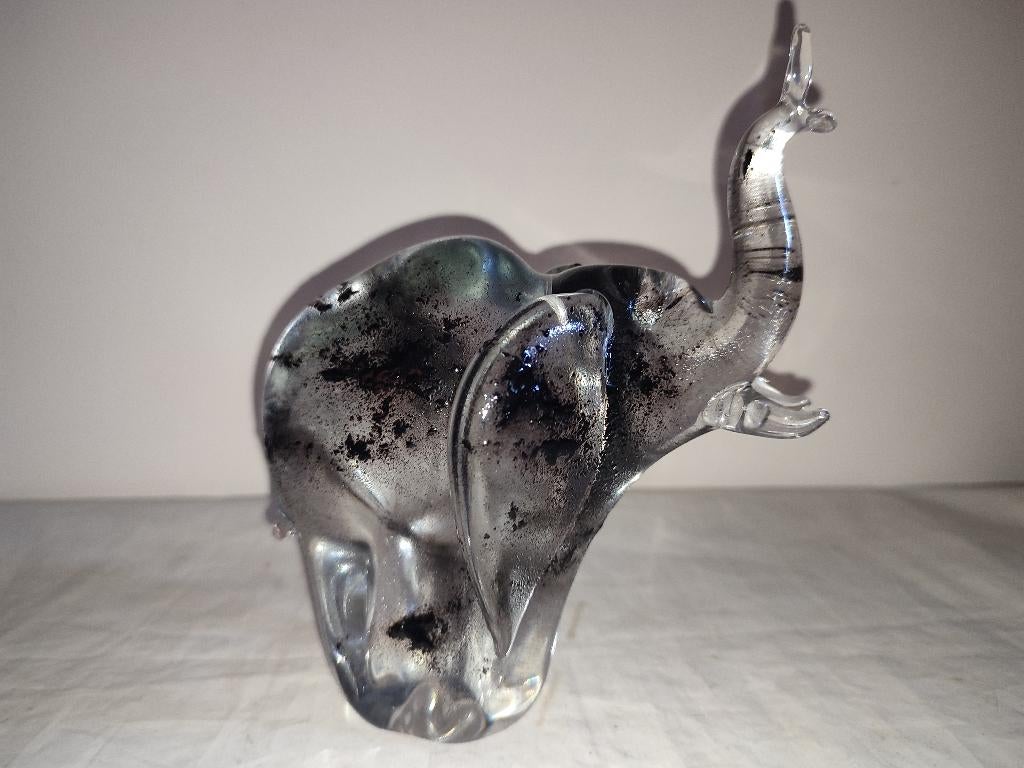 V. Nasson Murano Italy olifant - ongewoon glazuur, Antiek en Kunst, Ophalen of Verzenden