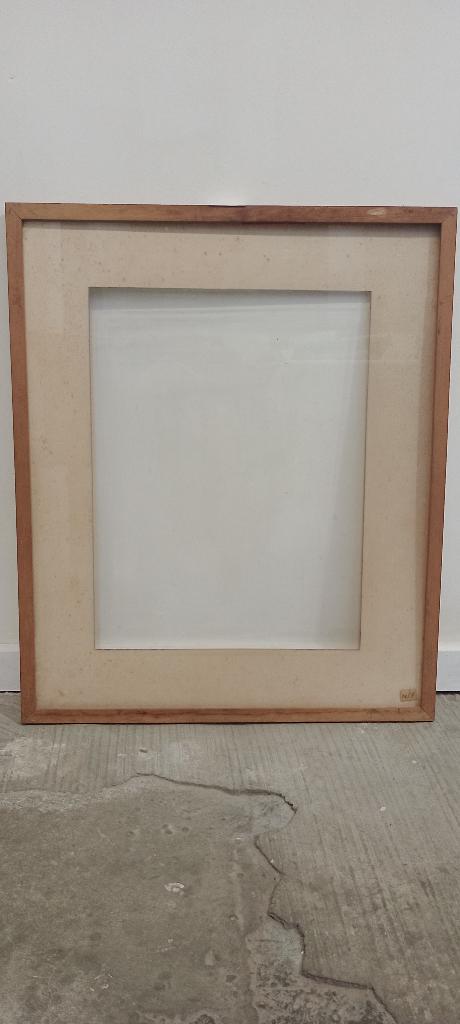 Vintage passe-through lege lijst, 56x67/54x65/35x47, c6, Ophalen, Gebruikt, Met passe-partout, Beige