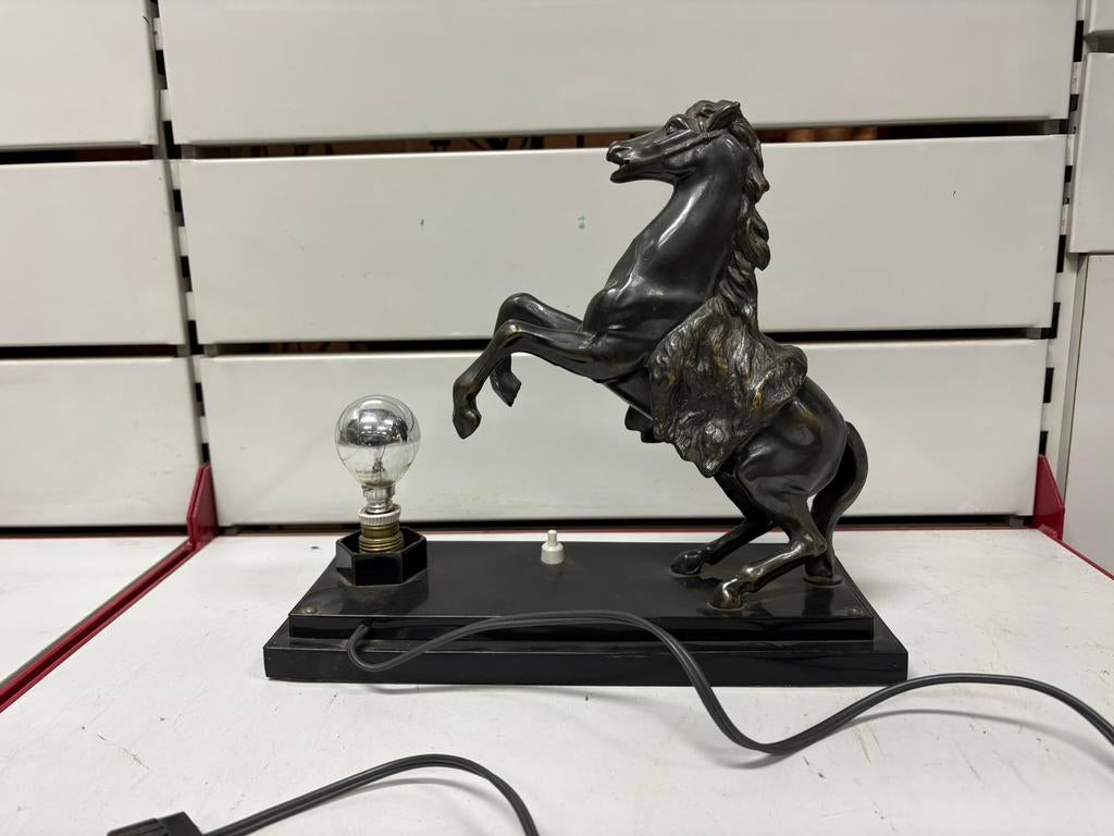 Lampe Art Déco "Cheval Cabré" Vintage – Années 50/60, Enlèvement