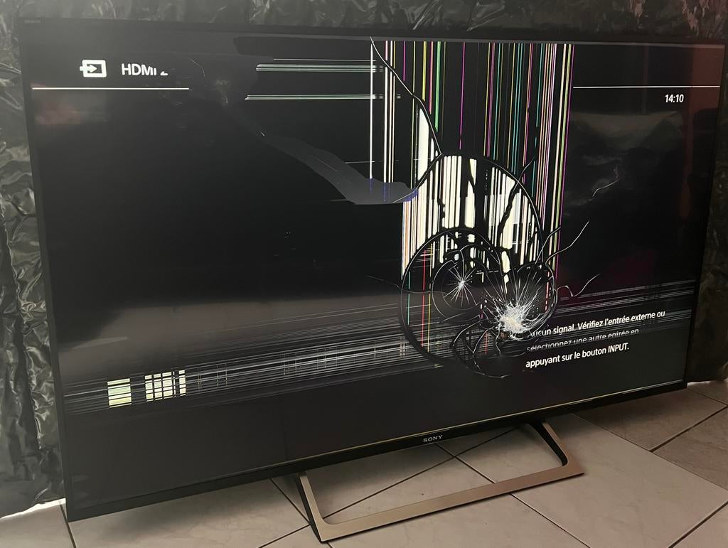 TV Sony fonctionnelle écran fissurée - KD55XE8599 - 55p., TV, Hi-fi & Vidéo, LCD, Utilisé, 100 cm ou plus, Sony