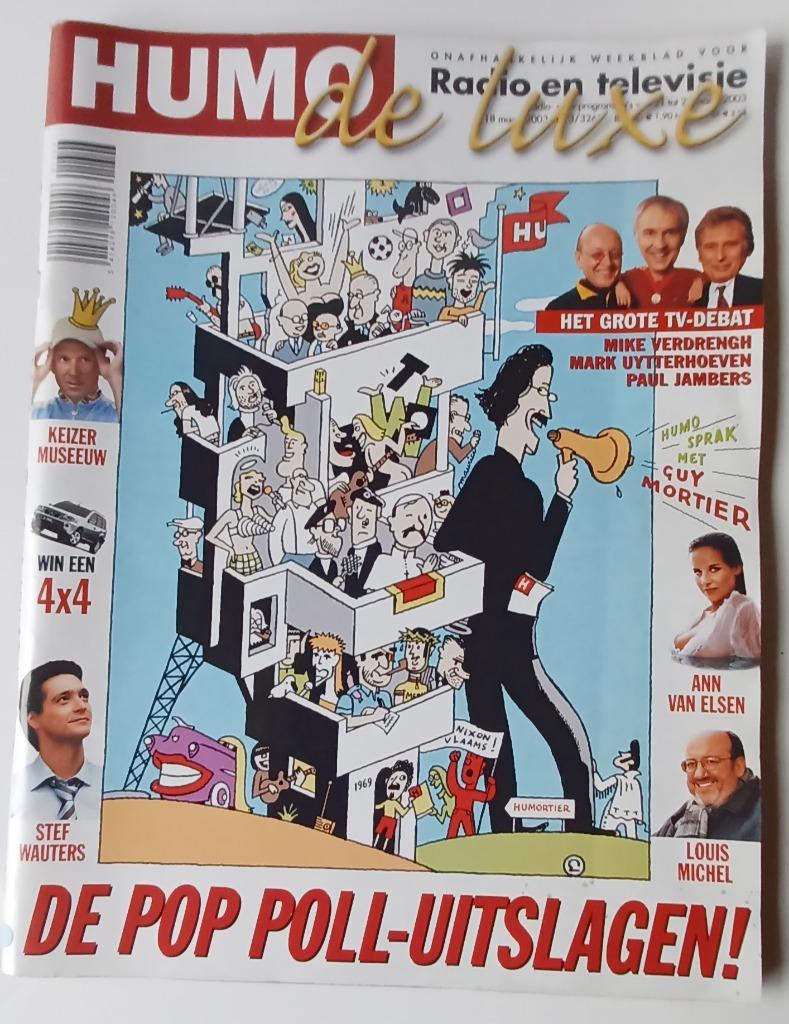 Mega-HUMO de luxe// 2003 // GUY MORTIER 60// 34 x 26 cm//, Verzamelen, Ophalen of Verzenden, Tijdschrift