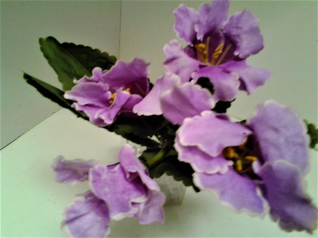 Zijden bloemen op een piketje - 4 paarse bloemen, Ophalen, Nieuw, Overige typen