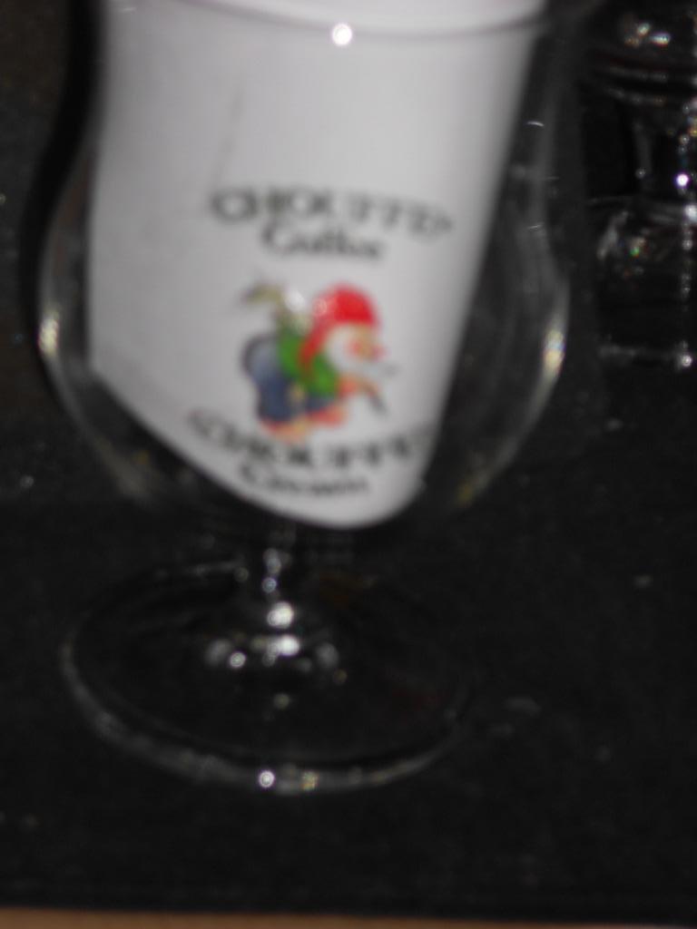 Bierglas.Mini Chouffe.Coffe .Cream. D 140, Ophalen of Verzenden, Zo goed als nieuw, Glas of Glazen, Overige merken
