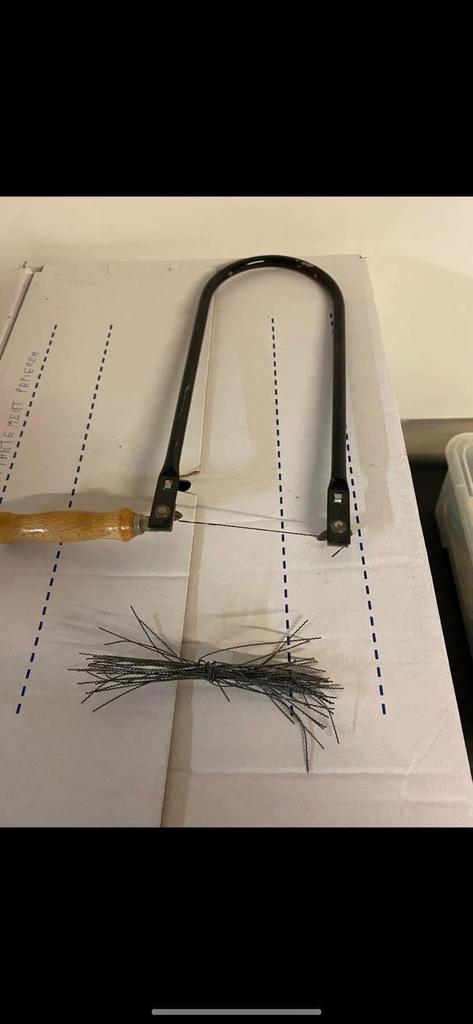 Figuurzaag met klem en extra zaagjes, Ophalen of Verzenden, Gebruikt, Gereedschap of Accessoires