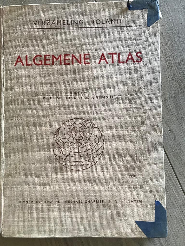 algemene atlas verzameling roland 1958, Gelezen, Overige typen, Ophalen of Verzenden, 1800 tot 2000