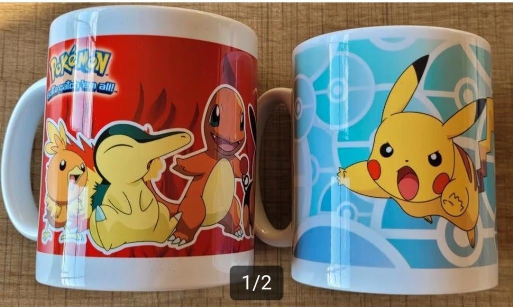 Pokémon: 2 drinktassen, Enlèvement ou Envoi, Comme neuf, TV, Ustensile
