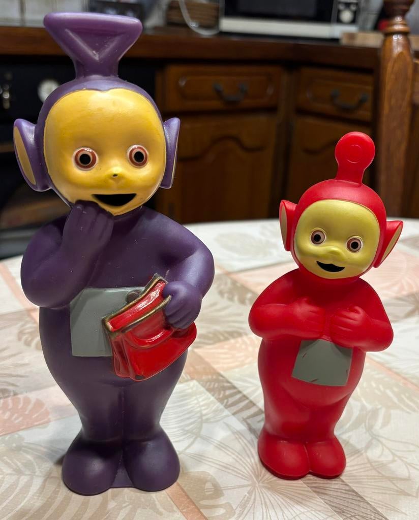 2 harde Teletubbies 20/16 cm jaren ‘90., Ophalen of Verzenden, Gebruikt