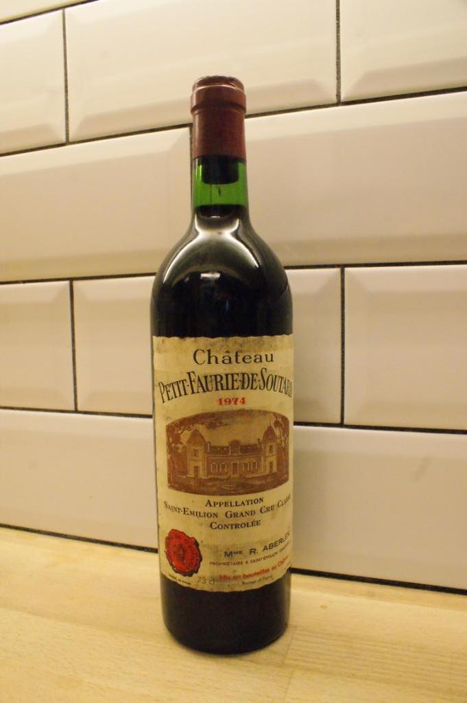 Château Petit Faurie de Soutard 1974 St Émilion Gr Cr Classé, Pleine, Comme neuf, Enlèvement, Vin rouge