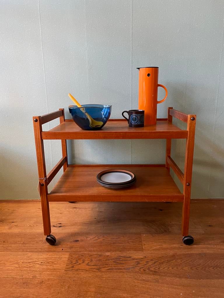 BRDR Furbo, Bijzettafel / Serveerwagen, Vintage, Hout, Huis en Inrichting, Tafels | Sidetables, Ophalen, Gebruikt, 50 tot 100 cm