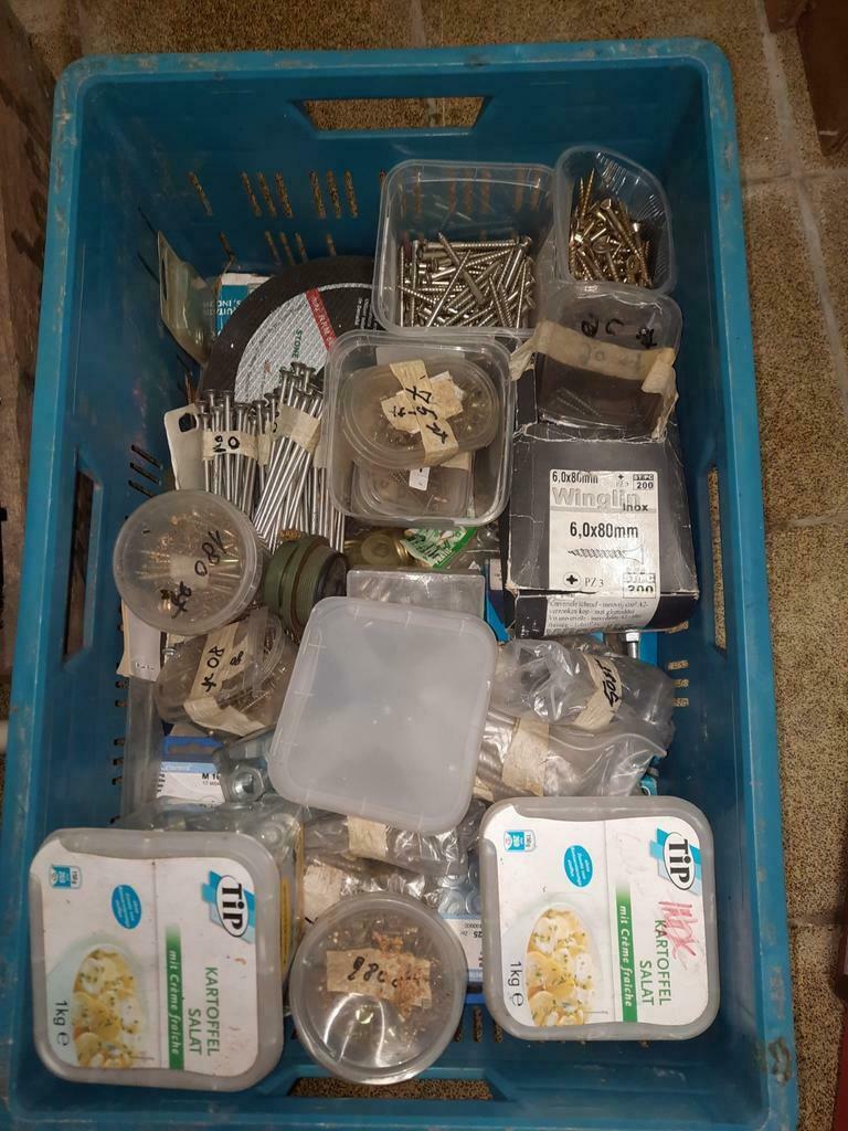 Bevestigingsmateriaal , vijzen , houtbouten , enz.., Enlèvement, Comme neuf