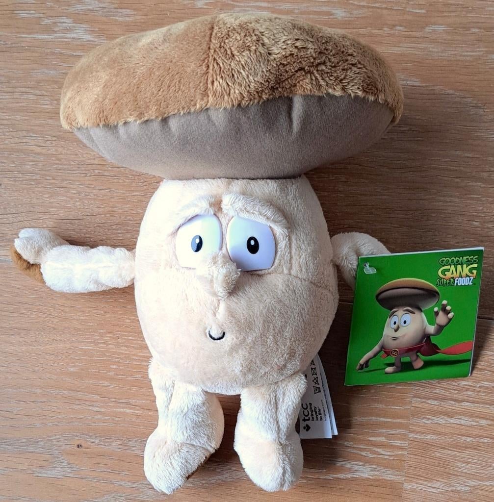 Nieuwe groente-knuffel champignon, Kinderen en Baby's, Speelgoed | Knuffels en Pluche, Ophalen of Verzenden, Nieuw, Overige typen