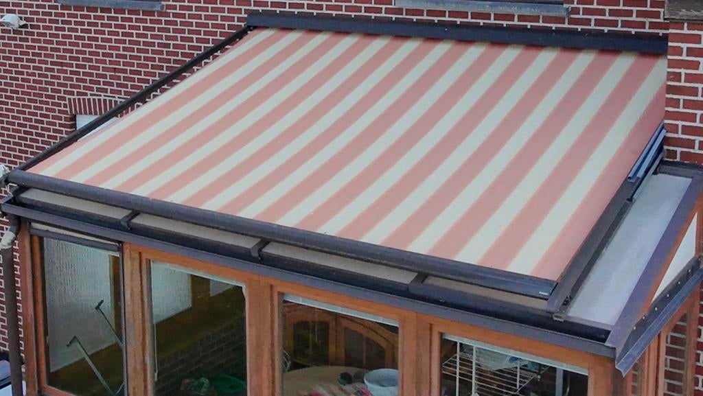 Store banne solaire Harol - vient d’être demontée, Jardin & Terrasse, Store à projection, 250 cm à 450 cm, 300 cm ou plus, Enlèvement