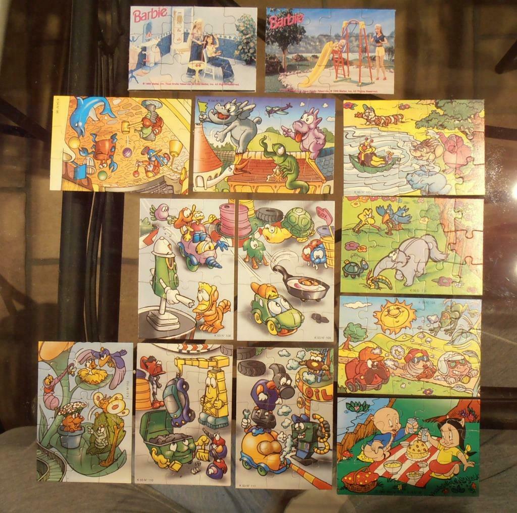 Série de mini puzzles – KINDER/FERRERO – BARBIE (vintage), Ophalen of Verzenden, Gebruikt, K-nummers