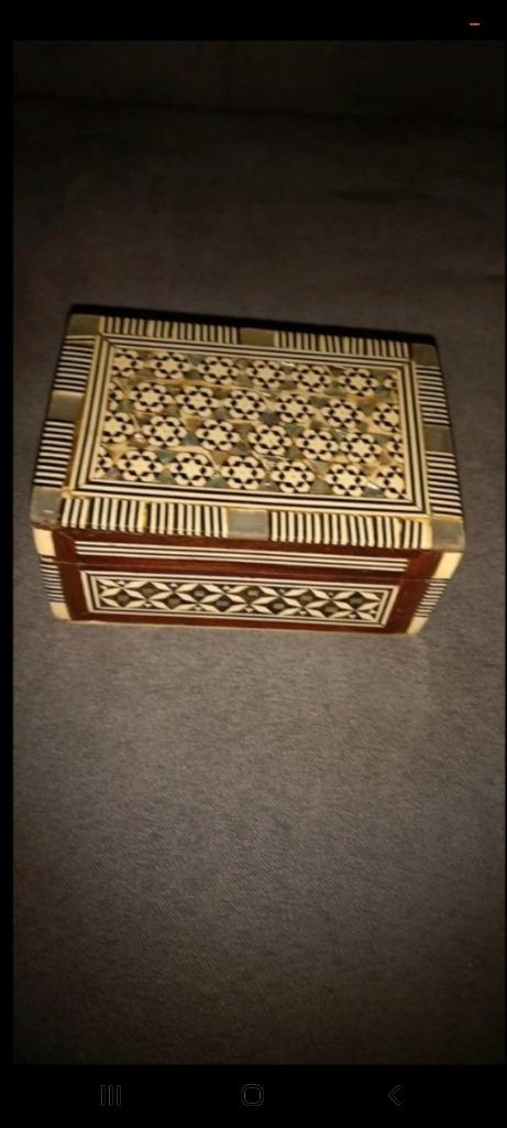 Boite bijoux en nacre et bois, Antiquités & Art, Enlèvement