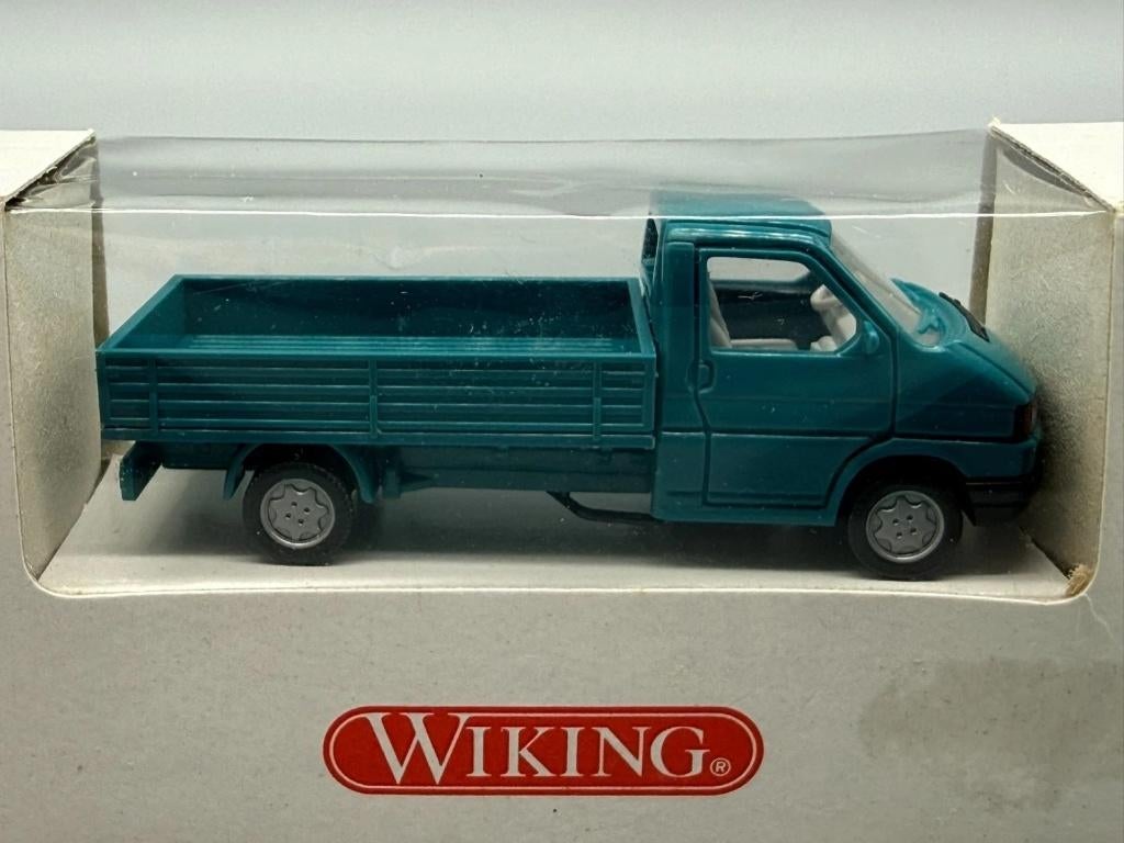 1:87 Wiking 29701 Volkswagen VW T4 Transporter pickup groen, Hobby & Loisirs créatifs, Voitures miniatures | 1:87, Enlèvement ou Envoi