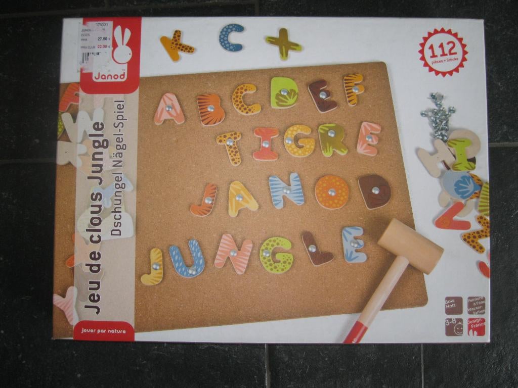 Janod nagelspel alfabet in prima staat 3-8 jaar, Ophalen of Verzenden, Gebruikt, Overige typen