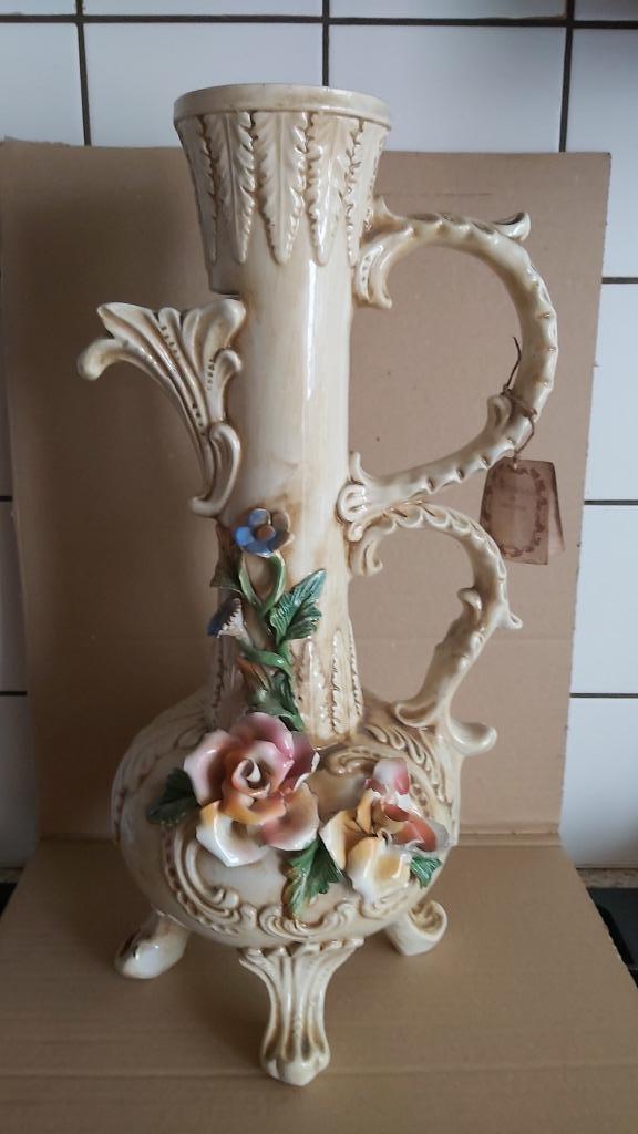 Ancien Vase cruche Bassano H 50cm, Antiquités & Art, Antiquités | Vases, Enlèvement ou Envoi