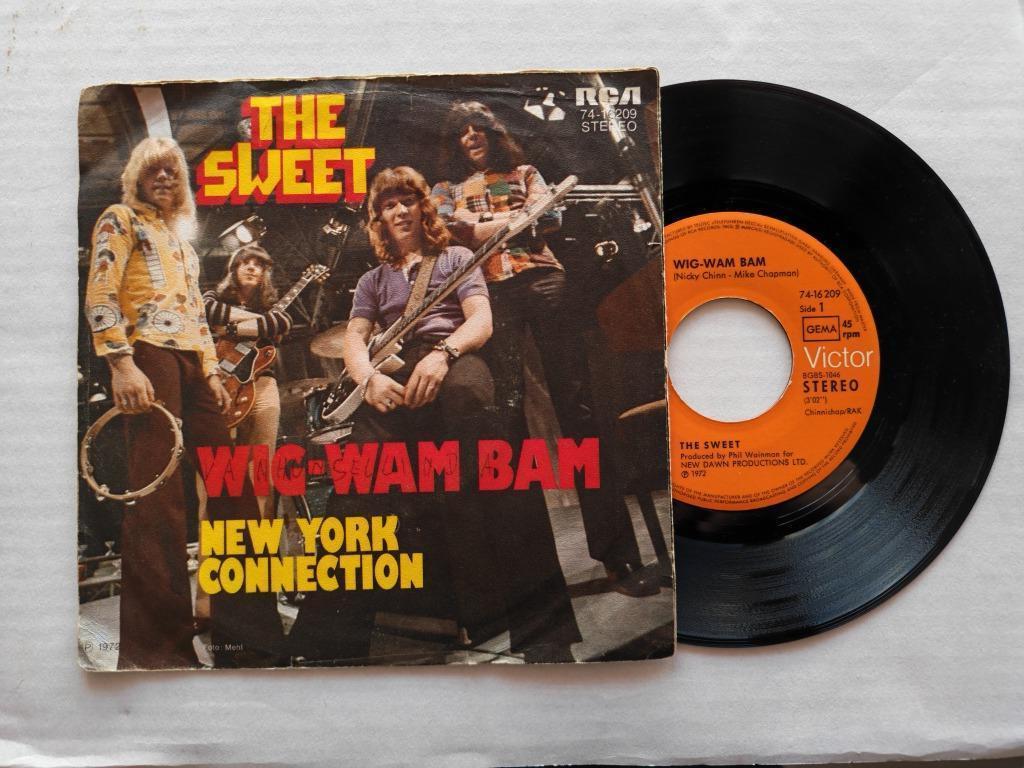 THE SWEET - Wig-wam bam (45t), Ophalen of Verzenden, Zo goed als nieuw, Pop