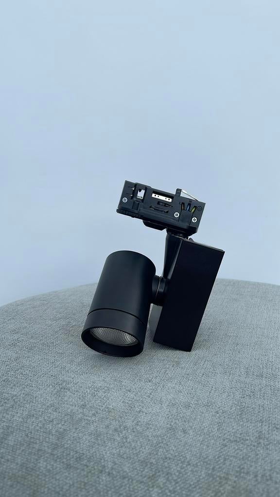 Railspotlight 3-fasig zwart, Huis en Inrichting, Lampen | Spots, Ophalen, Metaal of Aluminium, Zo goed als nieuw, Modern