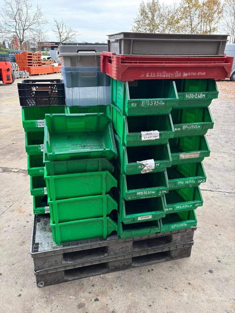 Groot lot bakken kisten opbergkisten sorteer bakken, Enlèvement, Comme neuf