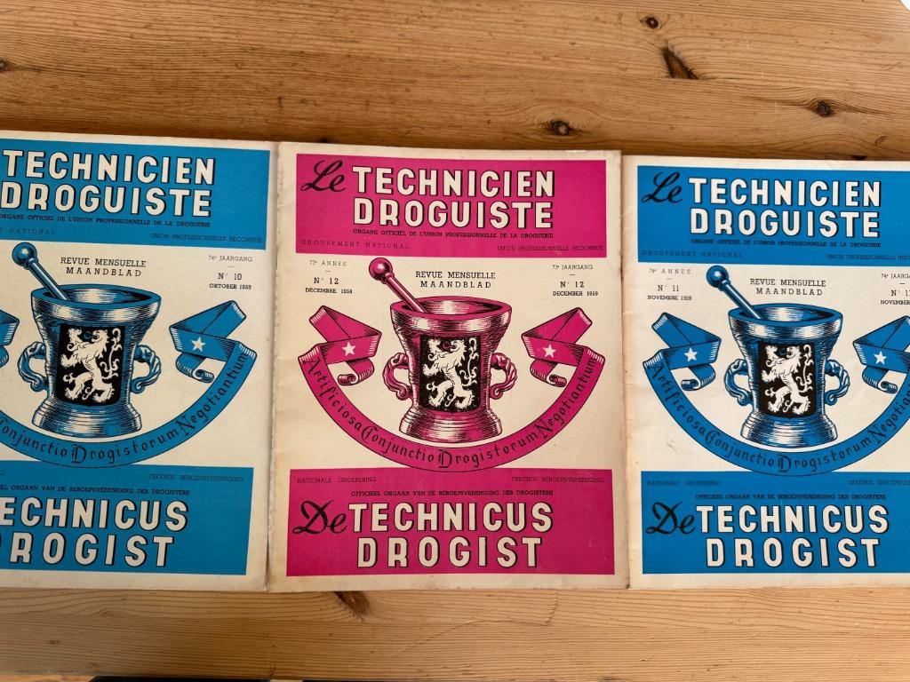 Le TECHNICIEN DROGUISTE (3 REVUES), 1958, 1959, Envoi